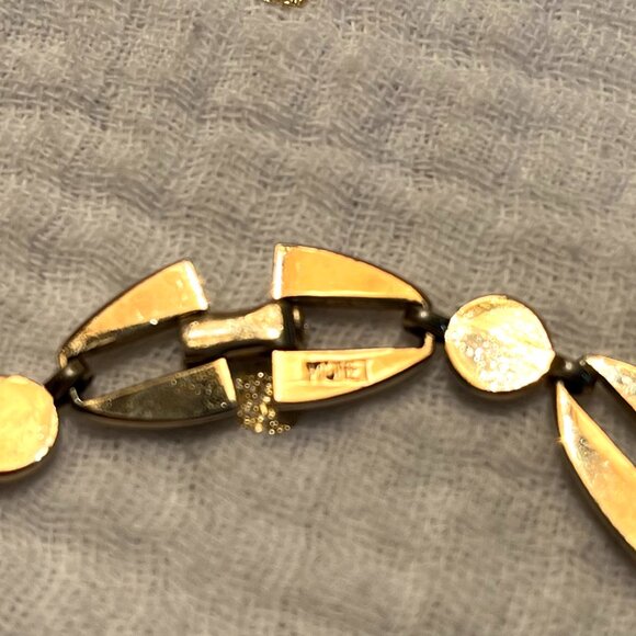 Monet vintage gold tone link necklace 15" signed - Picture 5 of 5